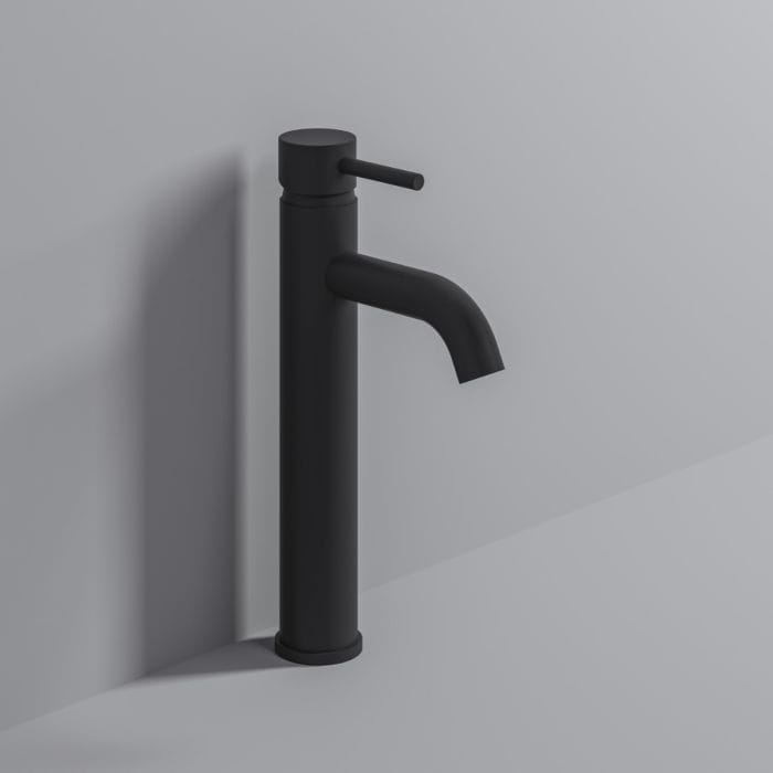 Cascade Element 5 Matt Black High Rise Basin Mixer - Image 4