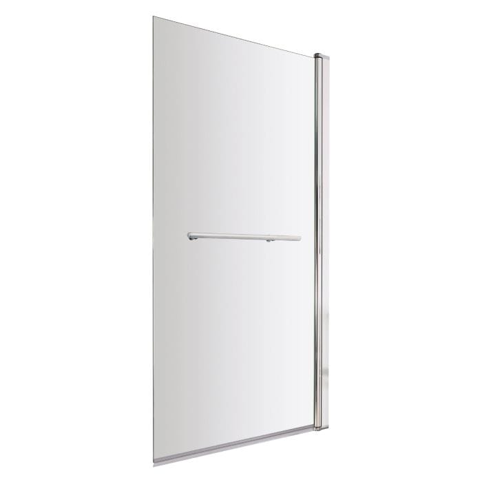 Cascade 6mm Straight Shower Bath Screen with Rail