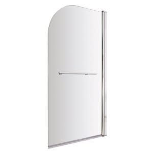 Cascade 6mm Radius Shower Bath Screen with Rail