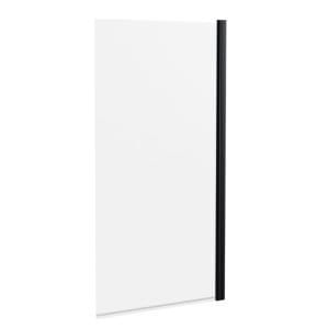 Cascade 6mm Straight Shower Bath Screen, Matt Black