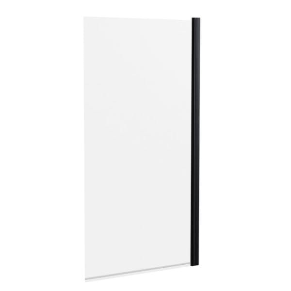 Cascade 6mm Straight Shower Bath Screen, Matt Black