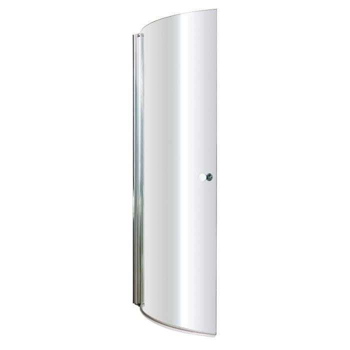 Cascade 6mm P Shaped Shower Bath Screen with Knob