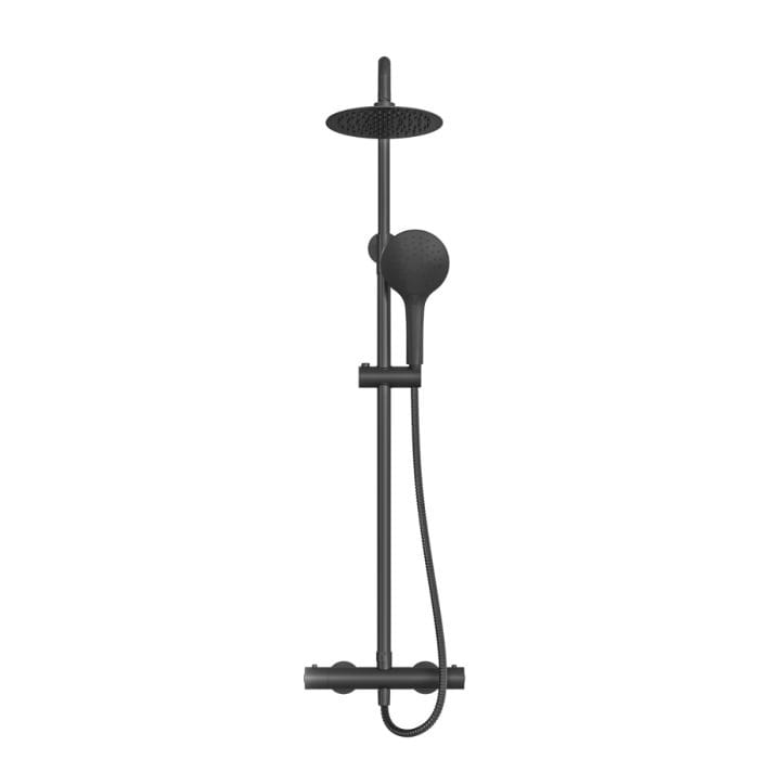 Cascade Element Pro Exposed Round Shower Kit, Matt Black - Image 2