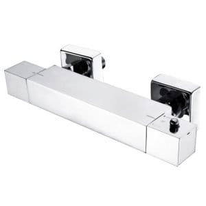 Cascade Doccia Pro Square Chrome Bar Valve, Bottom Outlet