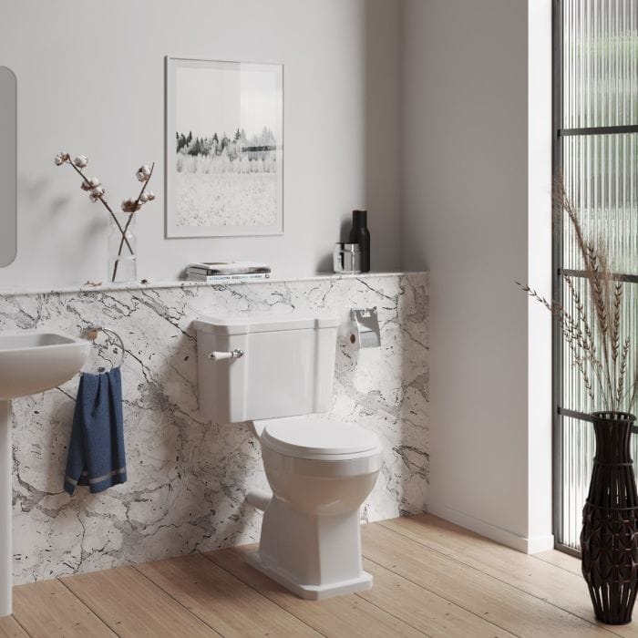 Cascade Hexam Close Coupled Toilet, excludes Seat - Image 4
