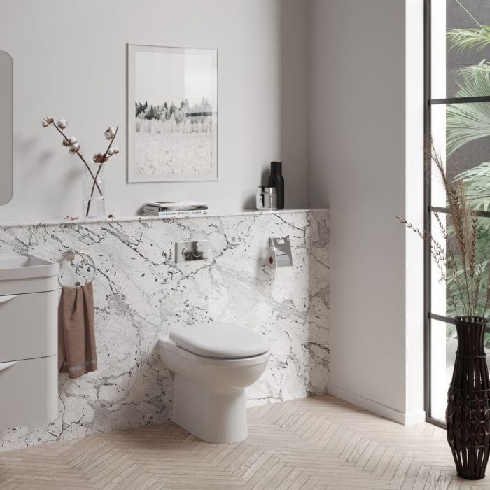 Cascade Hora Comfort Height Back To Wall Toilet - Image 3
