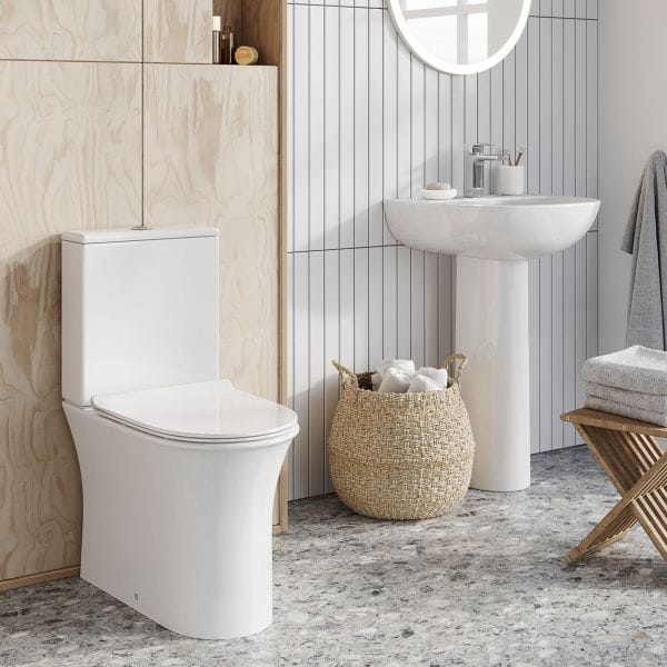 Cascade Tiene Rimless Closed Back Close Coupled Toilet - Image 2