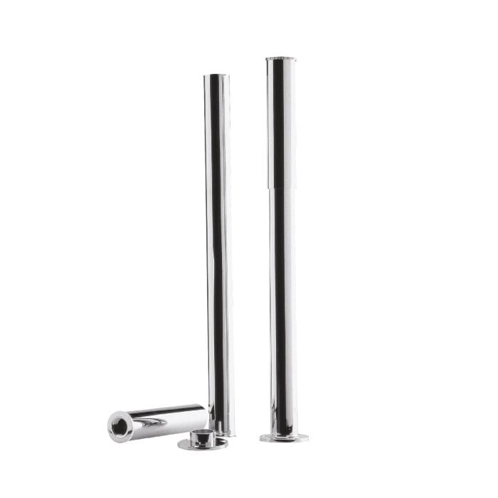 Cascade Hexam Bath Legs with Adjustable Shrouds, Chrome