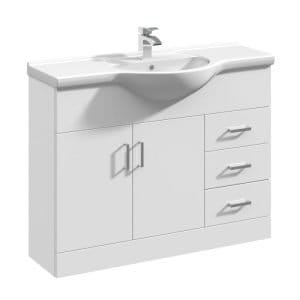 Cascade Opto 1050mm Gloss White Vanity Unit