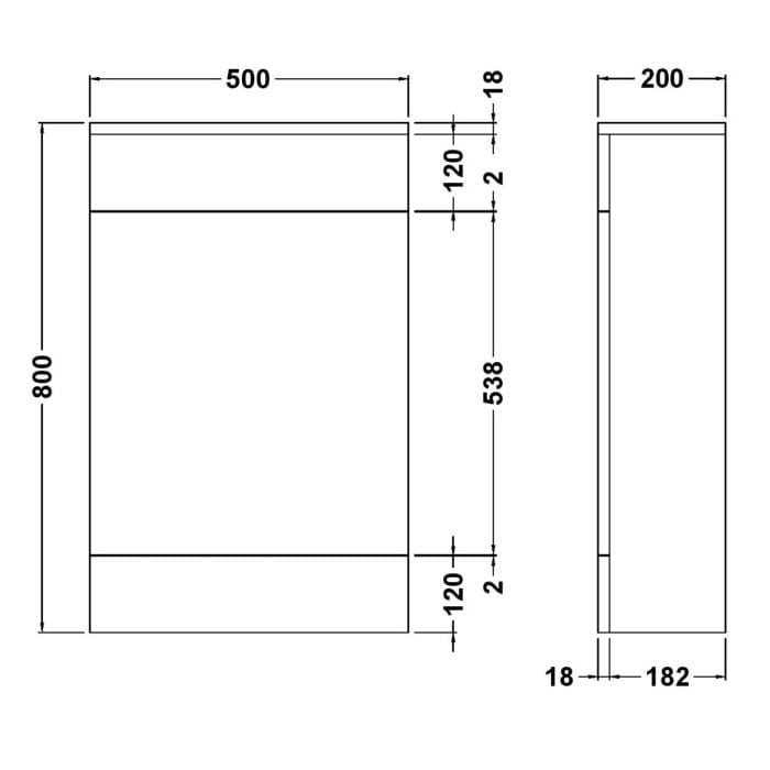 Cascade Kingsly Gloss White 500mm WC Unit - Image 4