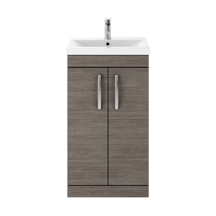 Cascade Carnation 500mm Floor Standing 2 Door Vanity Unit, with Basin - Image 3