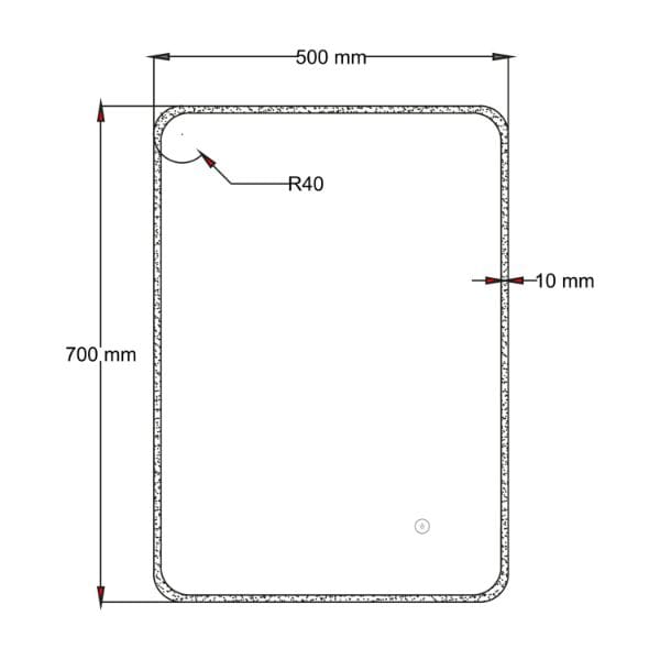 Cascade Vivid Led Mirror - 700mm X 500mm - Image 4