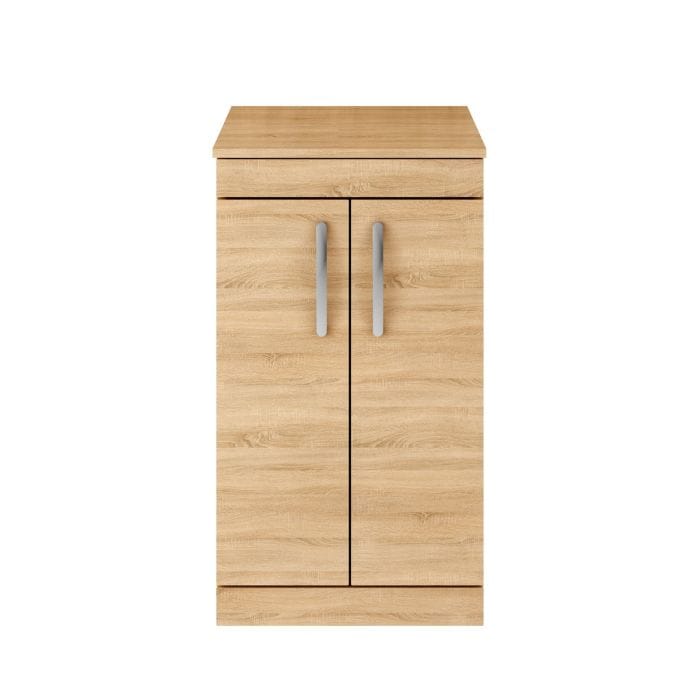 Cascade Carnation 500mm Floor Standing 2 Door Vanity Unit, with Worktop - Image 2