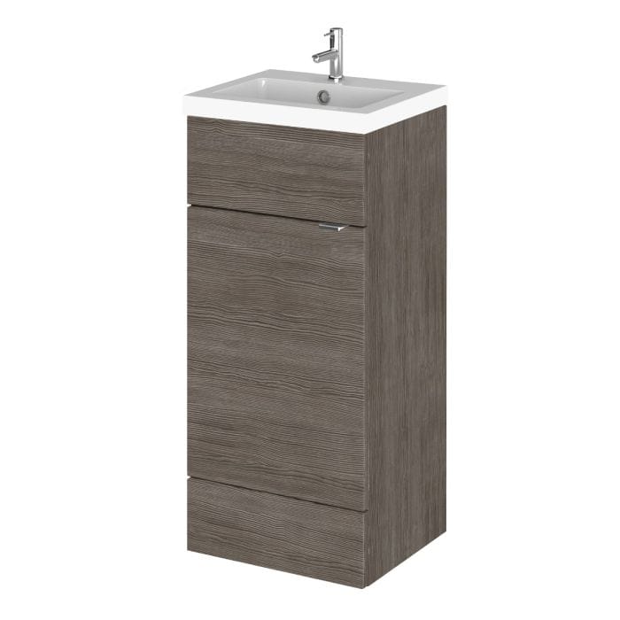 Cascade Union Full Depth Grey Woodgrain Vanity Unit & Basin