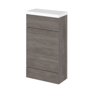 Cascade Union Slimline Grey Woodgrain WC Unit with Top