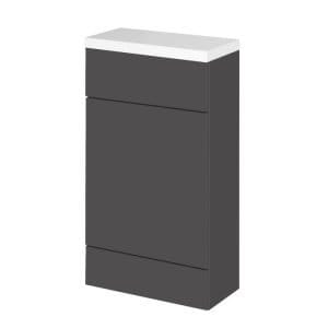 Cascade Union Slimline Gloss Grey WC Unit with Top