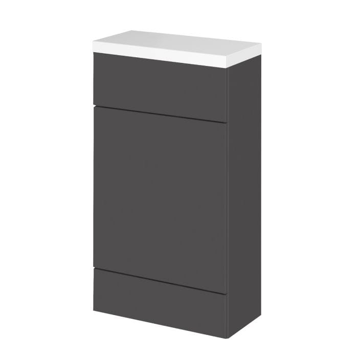 Cascade Union Slimline Gloss Grey WC Unit with Top