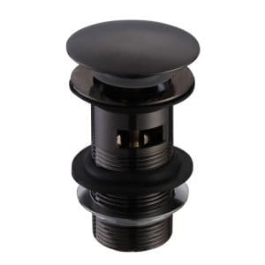 Cascade Matt Black Push Button Basin Waste
