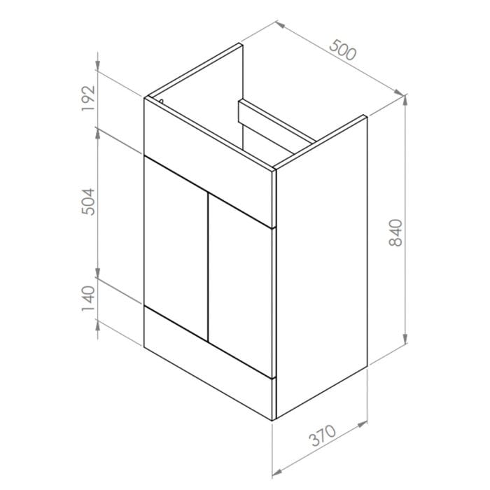 Cascade Connect 500mm Gloss White WC Unit - Image 2