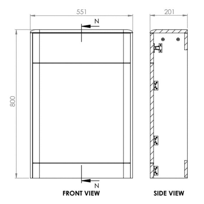 Cascade Halo P3 Supermatt 550mm WC Unit - Image 4