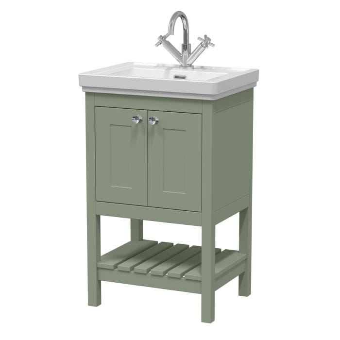Cascade Juliette 500/600/800mm Fern Green 1 Tap Hole Floorstanding Vanity Unit
