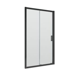 Cascade 6mm Matt Black Sliding Shower Door