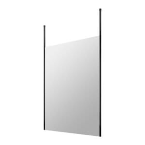 Cascade 8mm, Matt Black Wetroom Shower Screen with 2 Ceiling Posts - 1950mm High