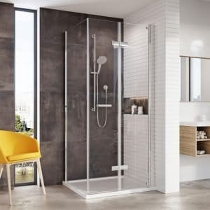 Cascade Pro 8 Frameless 8mm Bi-Fold Door Square Shower Enclosure