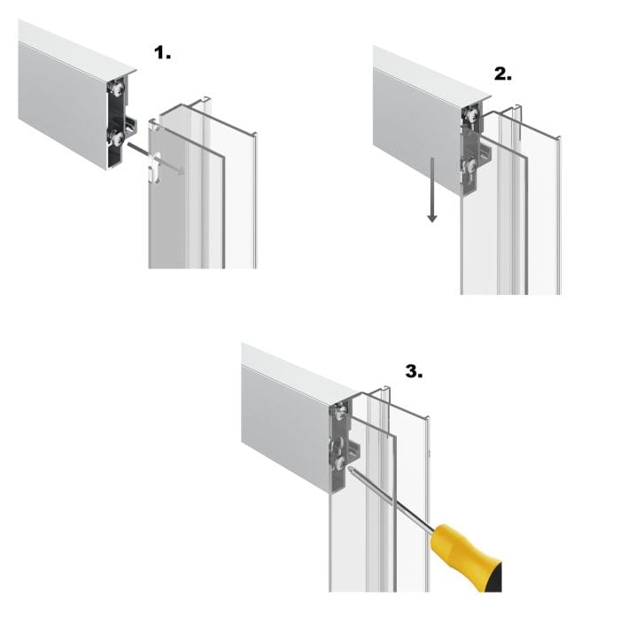 Cascade Pro 8 Frameless 8mm Hinged Shower Door - Image 3