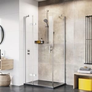 Cascade Pro 8 Frameless 8mm Hinged Shower Door Enclosure with Side Panel