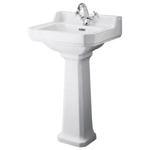 Hexam 1 tap hole basin and pedestal - various sizes