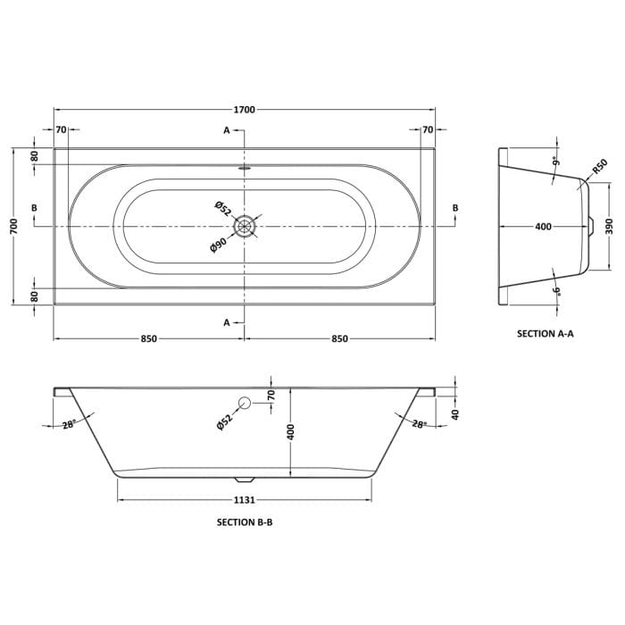 Cascade Ordo Pro Reinforced Double Ended Straight Bath - Image 2