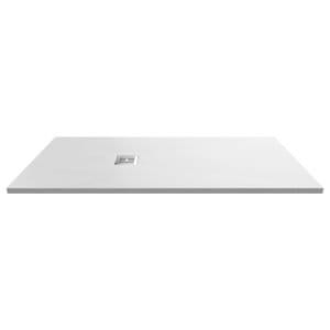 Cascade Rectangular White Slate Shower Tray, Center Waste-1700mm x 900mm